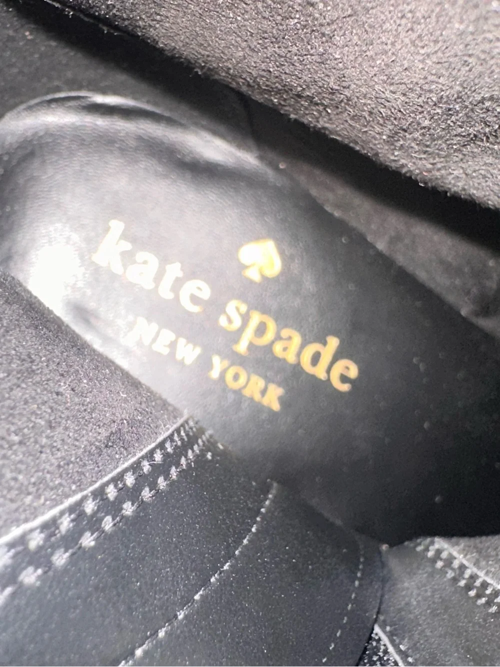 Kate Spade New York Suede Ankle Booties Black